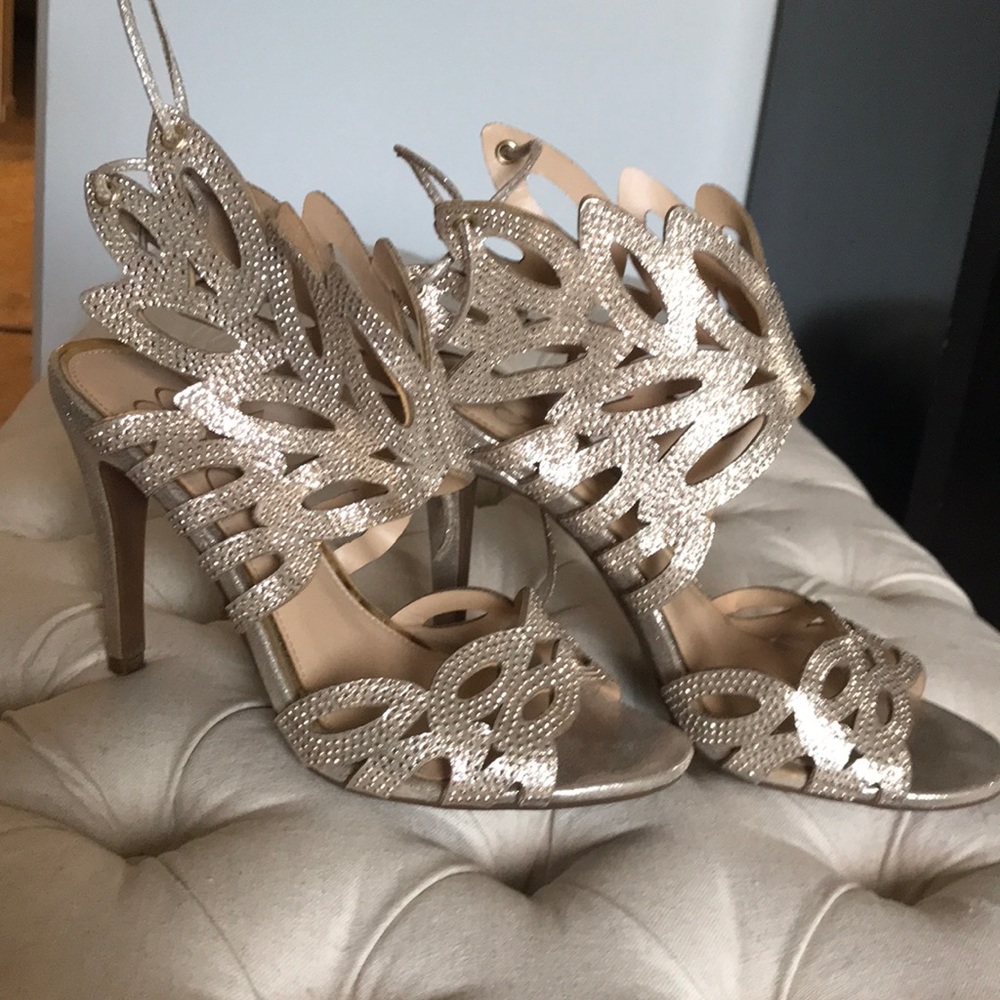 Gold Strap Jessica Simpson Heels size 8